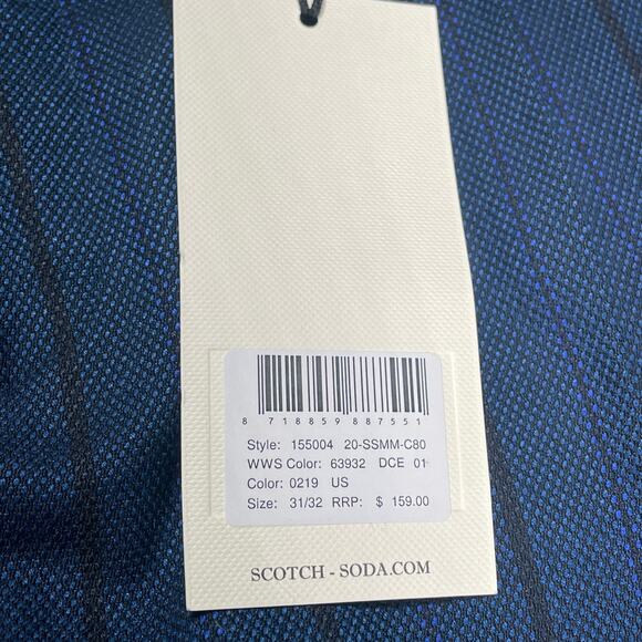 SCOTCH AND SODA SIZE 31/32 STRIPED PANTS NEW WITH TAGS - Picture 5 of 6